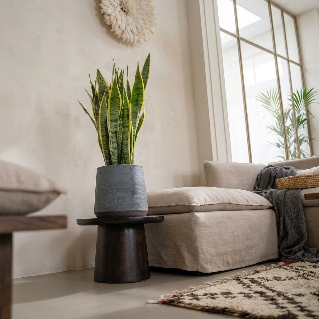 Sansevieria Trifasciata Laurentii in een strak industrieel interieur