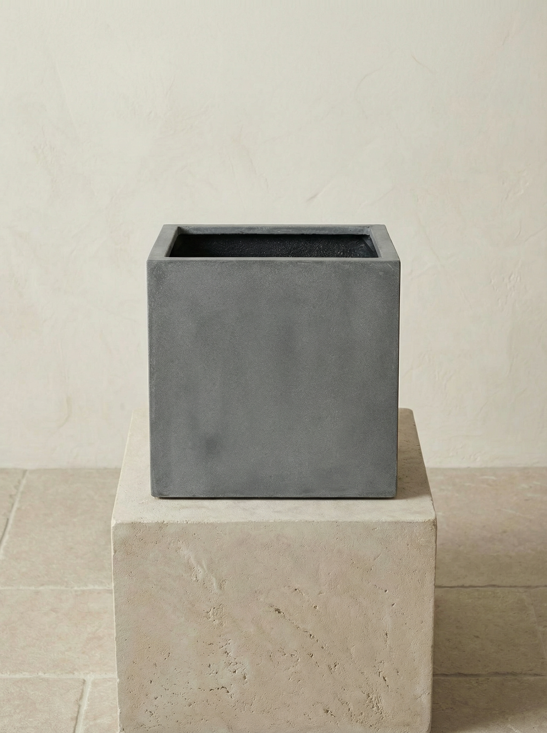 Block Grey betonnen plantenpot Ø24 cm
