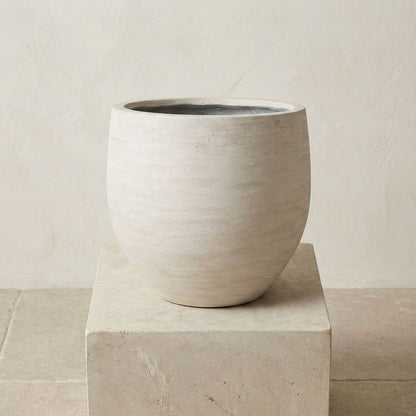 Jumbo Orb Ivory Washed keramische plantenpot Ø53–88 cm