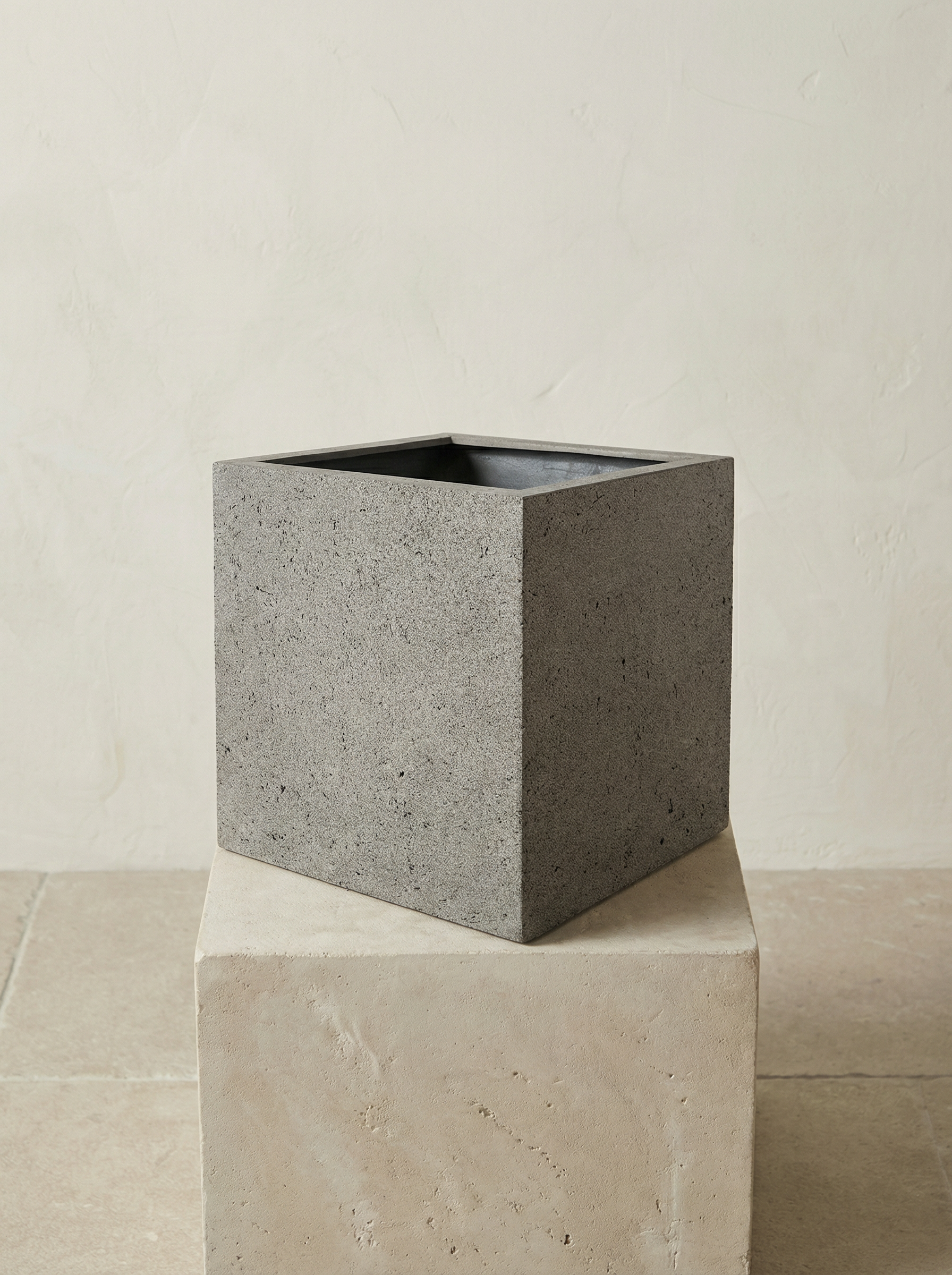 Grigio Cube Natural Concrete betonnen plantenpot Ø46 cm