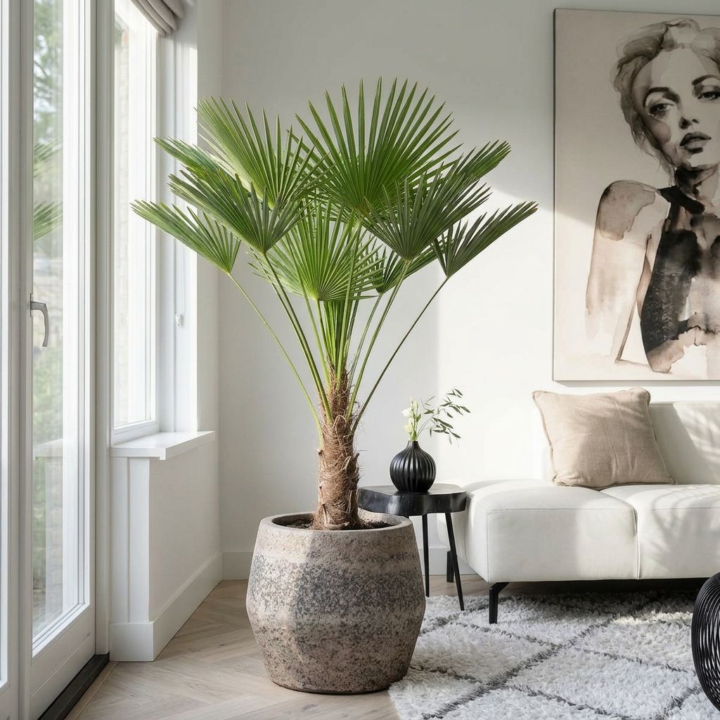 Trachycarpus wagnerianus in mediterraans interieur