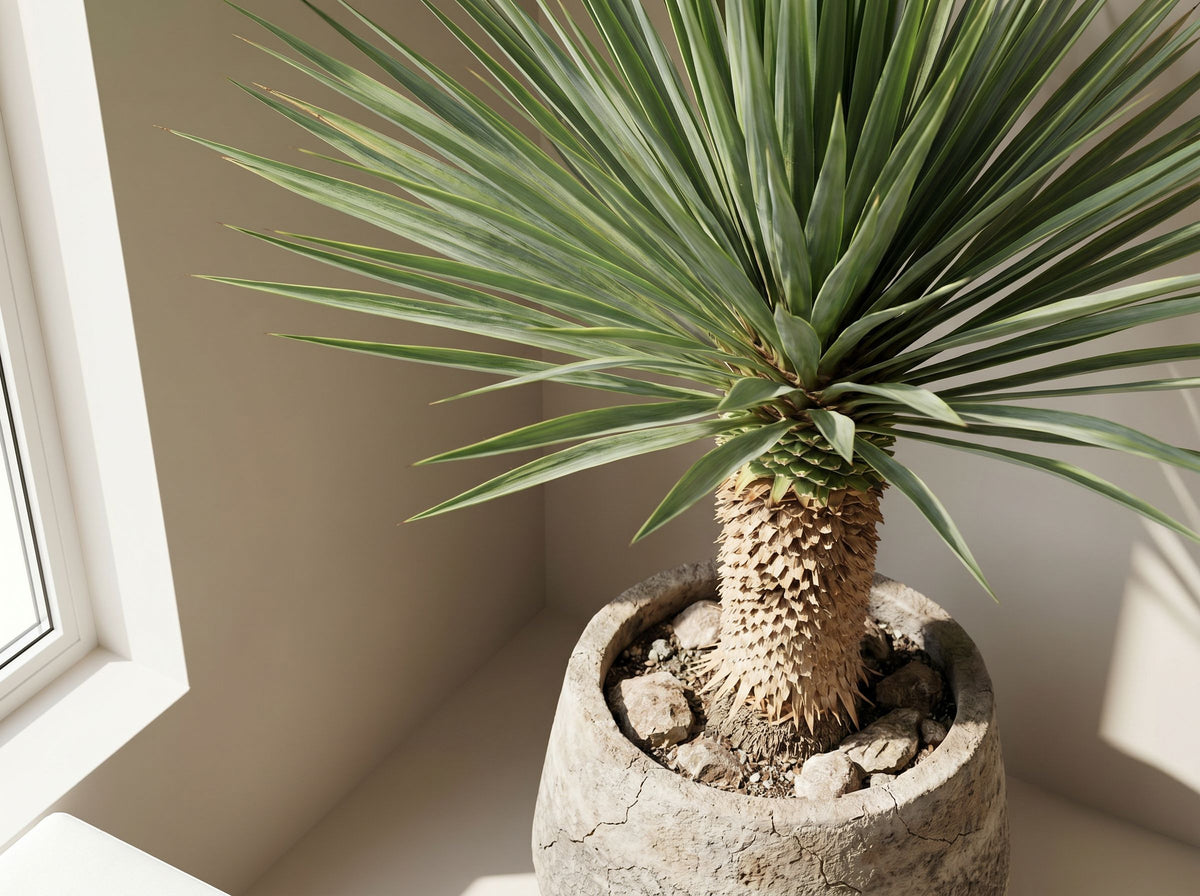 Yucca Rostrata bladstructuur close-up