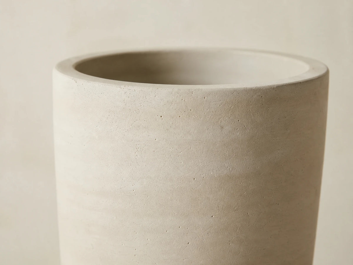 Dax Beige Washed XL hoge vloerpot in verweerde finish