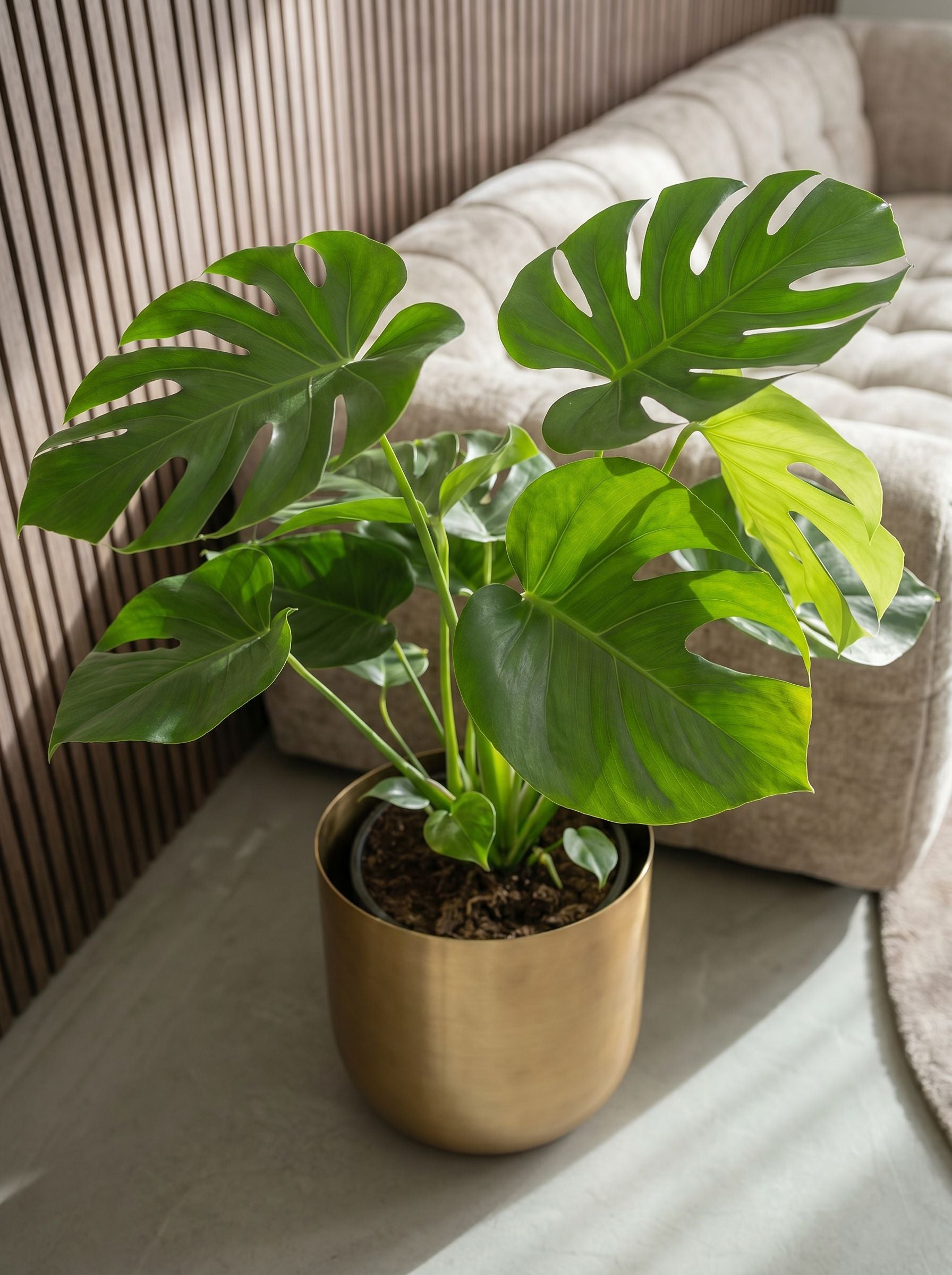 Monstera Deliciosa Tauerii met nieuwe pot